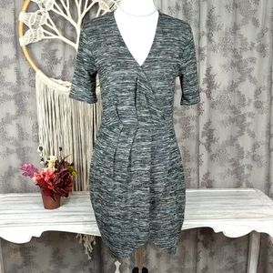Apt 9 heathered black and white wrap style dress